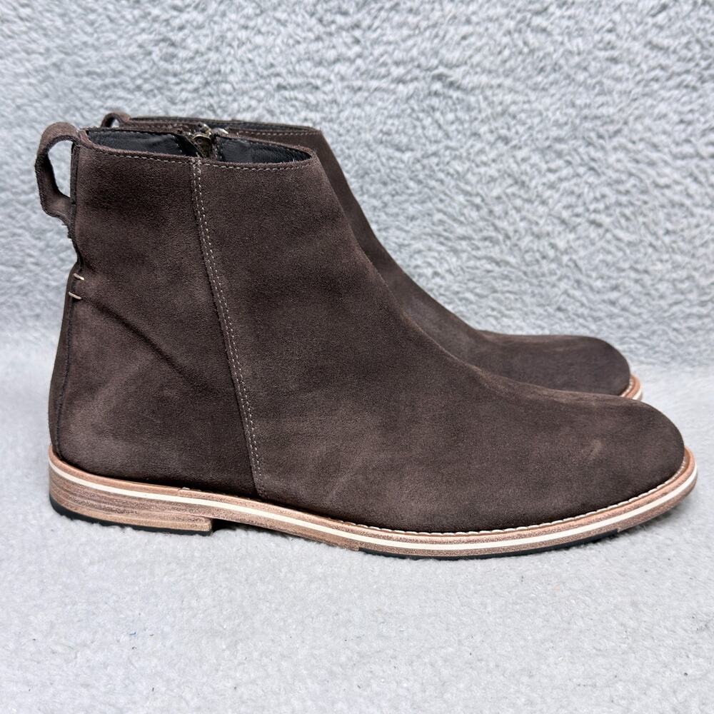 Helm x Huckberry Pablo Mens Size 12 Ankle Boots Brown Balthazar Suede Exclusive